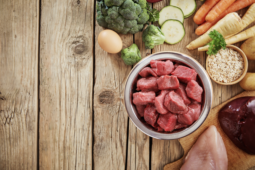 meat and vegetables on a table