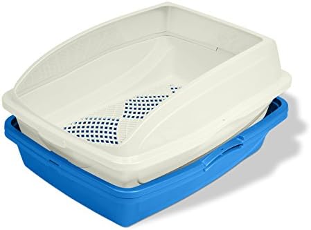 White and Blue Litter Tray