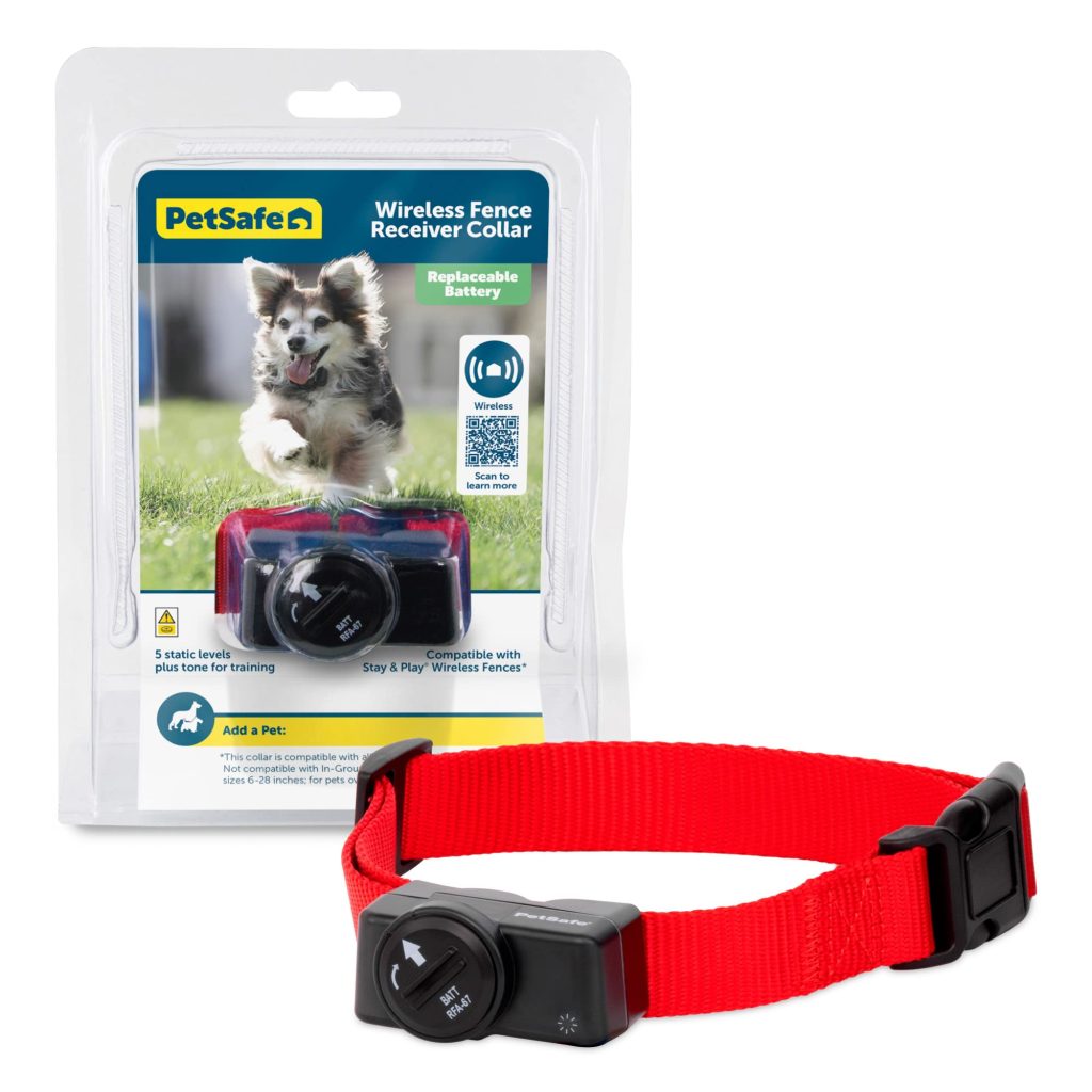 Red colored tech pet collar